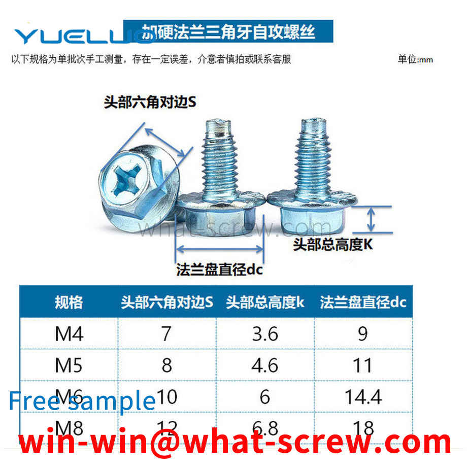 Producción de tornillo triangular con brida dentada