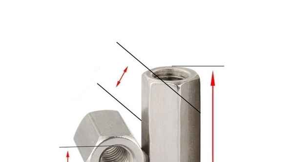 Producción de tira de dientes de tornillo de tuerca de conexión hexagonal de acero inoxidable más columna de tuerca hexagonal de tornillo largo 3/8 5/8