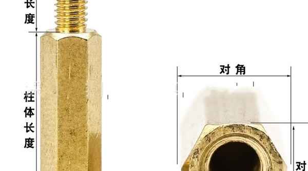 Suministro de tornillo de cobre columna de cobre hexagonal de un solo paso tuerca hexagonal exterior columna espaciador placa de circuito cableado columna de cobre