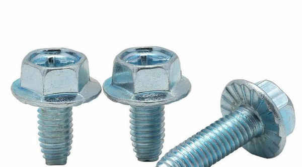 Procesamiento dentado exterior brida hexagonal superficie triángulo diente tornillo brida superficie cruz triángulo diente autorroscante tornillo de bloqueo 3/4