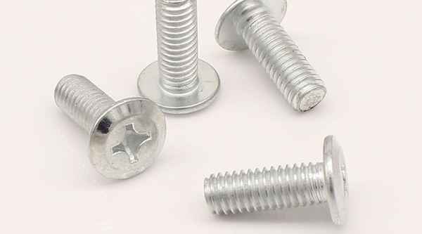 Chaflán de cabeza plana galvanizado blanco personalizado, tornillo de chaflán cruzado, tornillo de unión para muebles, tornillo 5/8