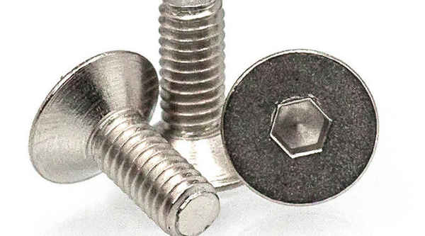 GB70.3 Dacromet hexagonal cabeza avellanada máquina tornillo DIN7991 máquina diente tornillo en forma de flor antirrobo clavo 3/8