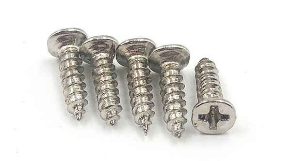 Venta al por mayor, tornillo autorroscante de cabeza avellanada cruzada de acero inoxidable 316, tornillo de cabeza plana GB846, tornillo de diente de madera, 3/8