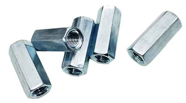 Procesamiento de tuerca hexagonal extendida galvanizada tuerca de conexión tornillo varilla de tornillo tuerca de junta redonda extendida